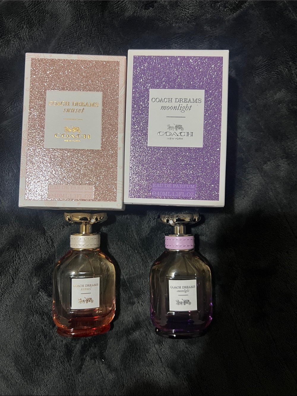 Coach Dreams Sunset & Moonlight Fragrance Duo - Pink, Purple, Gold Accents